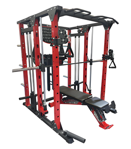 JUREN K3A Attrezzatura Fitness Commerciale in Metallo di Alta Qualità, <span class=keywords><strong>Rack</strong></span> Multifunzionale per <span class=keywords><strong>Squat</strong></span> e Smith Machine, Gabbia per Allenamento Completo del Corpo - Product Image 1