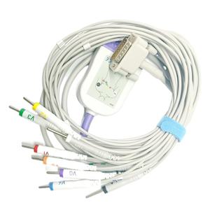 Compatibele HP/Bionet 10-afleidingen 12-kanaals <span class=keywords><strong>ECG</strong></span> EKG-kabel M1770A, M1771A, M1772A - Product Image 1