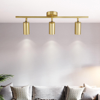 Spot LED moderne à 3 lumières en aluminium noir, longue suspension de plafond, lampe pour magasin de vêtements, éclairage sur rail réglable