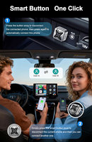 Adaptador Inalámbrico 2 en 1 para Carplay y Android Auto, Tipo C y Mini Dongle para Auto 2026, Carplay+adaptador con USB C para Android, Apple, VW