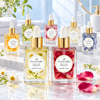 Huile essentielle personnalisée OEM à la lavande, à la menthe poivrée et aux pétales de rose pour les soins de la peau, la croissance des cheveux et les cuticules, fleurs séchées sur mesure