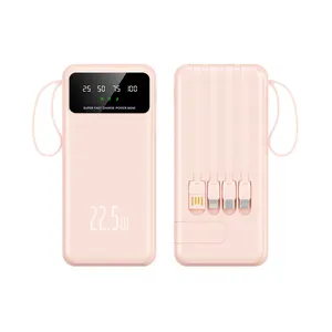 2024 nouvelle liste Mini Power Bank 20000mah chargeur d'alimentation 4 en 1 Portable avec support pour téléphone Ultra mince petit Powerbank 10000mah