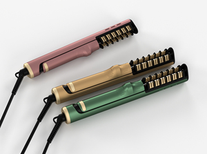 Đa-Chức Năng 2 Trong 1 Nhanh Chóng Xách Tay Điện Tóc Ép Tóc Lược Phổ Biến Lớp Phủ Gốm Bàn Chải Với Ptc Nóng - Product Image 4