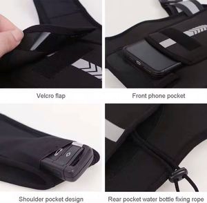 Camelbek Free Sample <b>Running</b> <b>Vest</b> with <b>Phone</b> Holder Jogger <b>Running</b> Chest Pouch Bag <b>for</b> <b>Phone</b> with Water Bottle Pocket - Product Image 6