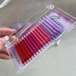 Pesta comme cils super doux cils de <span class=keywords><strong>maquillage</strong></span> professionnel couleur marron cils colorés pour extensions de cils - Product Image 3