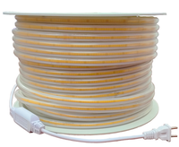 Bandes COB en PVC AC110V AC220V 288D 360D haute densité 100 M/rouleau 3000K 4000K 6000K découpable IP67 extérieur COB Led bandes lumineuses