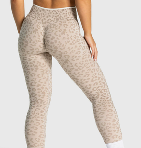 YanRuo 2026 Nuevo Estilo Pantalones de Yoga con Estampado de Leopardo, Levanta Glúteos, Sin Costuras, Control de Abdomen, Ajustados, Deportivos para <span class=keywords><strong>Mujer</strong></span> - Product Image 1