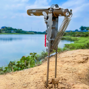 Wholesale Automatic Fishing <b>Rod</b> <b>Holder</b> Universal Adjustable Sensitivity Spring Loaded Pole Stand Support Bracket - Product Image 1