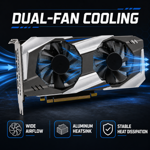 Used GTX 1060 6GB GDDR5 192Bit Dual <b>Fan</b> Gaming Graphics Card PCI 2.0 X16 for Desktop <b>Computer</b> 6GB GDDR5 VRAM on a 192 Bit Memory - Product Image 2