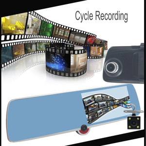 Caméra de tableau de bord DVR pour voiture tactile 5 pouces, 3 objectifs, enregistrement en boucle, vision nocturne - Product Image 3