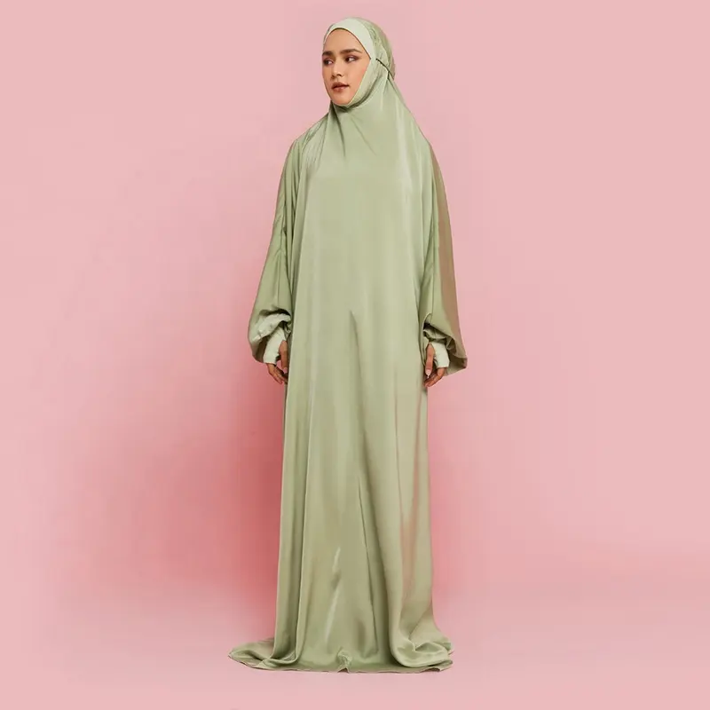 Vestido Muculmano Latest Malaysia Cheap Simple Style Plain Color Long Sleeve Cotton Open Abaya Jilbab Muslim Dress