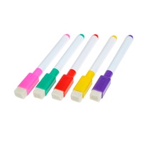Marqueurs effaçables à sec pour tableau blanc, 12 couleurs, avec pointe de pinceau ronde, impression UV/numérique, petits stylos effaçables