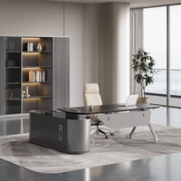 Meja Kantor Kayu Gaya Modern Mewah untuk Komputer, Meja Panel Sederhana untuk Bos dan Meja Bentuk L untuk Kantor