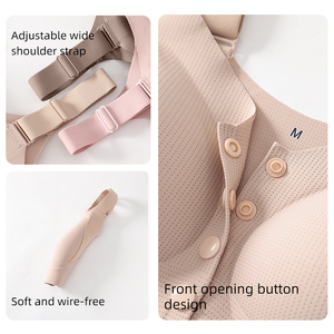 บราไซส์ใหญ่แบบติดกระดุมด้านหน้า บราไซส์ใหญ่สำหรับผู้หญิง ไม่มีโครงเหล็ก ทรงเสื้อกั๊ก บราบาง ป้องกันการหย่อนคล้อย - Product Image 6