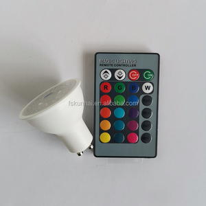 Focos LED de colores <span class=keywords><strong>RGB</strong></span> <span class=keywords><strong>MR16</strong></span> GU10, 3W, 5W, 16 colores, control remoto inteligente, KH-RBG-CS50 - Product Image 3
