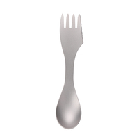 Produits chinois : Cuillère-fourchette-couteau 3-en-1 en titane ultraléger, portable, pour pique-nique, camping et randonnée