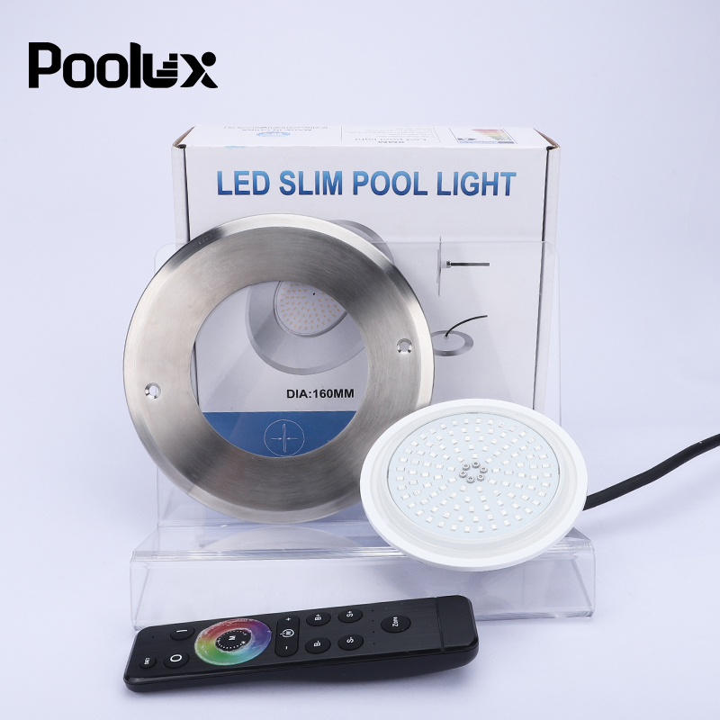 IP68 LED Pool Light Stainless Steel Underwater Wall Light with Remote Control Dimmable CRI 80 for Landscape Swimming Pool