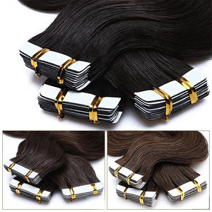 Оптовые накладные волосы на ленте из натуральных волос Remy, двойной слой, прямые, волнистые, глубокие кудри, для наращивания волос - Product Image 4