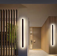 Applique murale LED en aluminium élégante à forte transmittance, lampe de jardin créative pour cour, couloir, fer forgé, extérieur