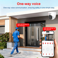 Caméra IP EaseCam 4MP avec détection de personnes, alarme de détection de mouvement, double éclairage, alimentation externe, capteurs CMOS, caméra de sécurité CCTV