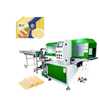 Machine d'emballage semi-automatique horizontale numérique électrique TX600x pour tranches de fromage, scellage 3 côtés, avec bande plastique haute performance