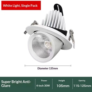 ไฟสปอตไลท์แบบฝัง LED รุ่นใหม่ 10W 35W 45W ปรับหมุนได้ ปรับมุมได้  แบบ Gimbal Smart COB แสงขาว 5000K CRI 90 ปรับความสว่างได้ - Product Image 2