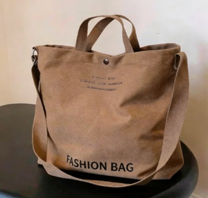 Sac fourre-tout pliable minimaliste en toile cirée imperméable, motif dessin animé, horizontal, vintage, grande capacité, plissé pour homme - Product Image 1