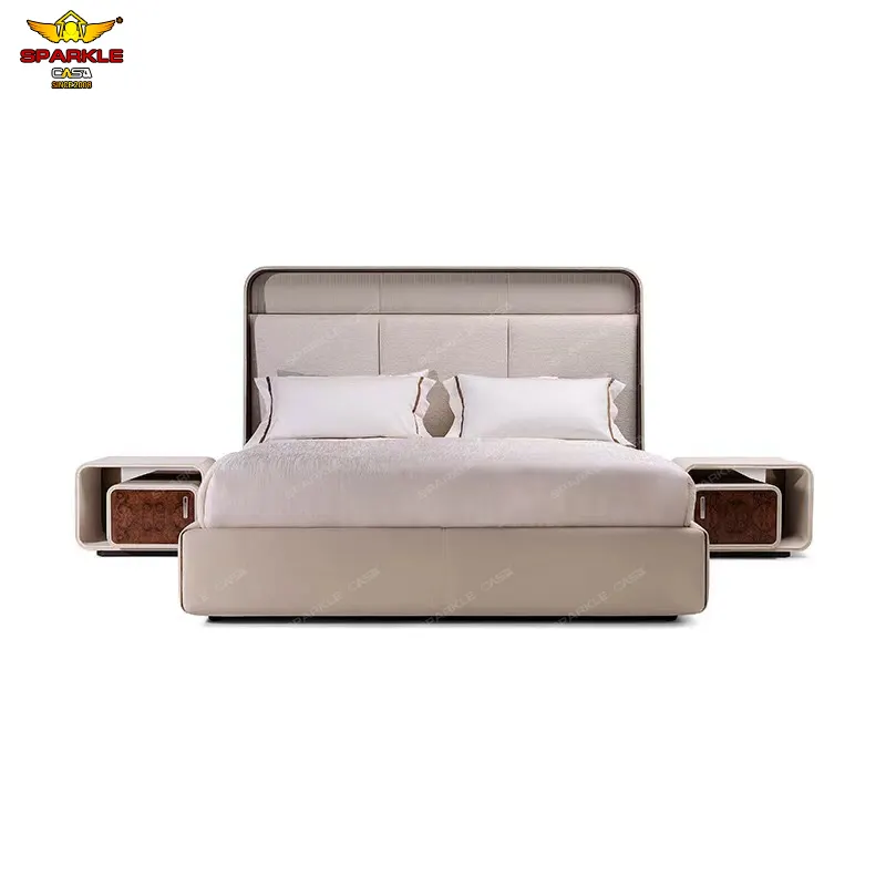 Supporto scintillante personalizzazione di lusso in legno di lusso letto king-size vestito da camera da letto di alta qualità letto queen size