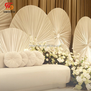 Event luxurious Portable Round White Metal Arch <b>Backdrop</b> With Fabric Cover DIY <b>backdrop</b> for Wedding Stage <b>Backdrop</b> Decoration - Product Image 2
