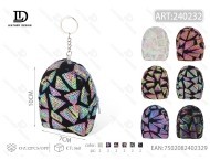 Zaino con Paillettes, Motivo Geometrico con Perline, Forma Ovale, Capacità Extra Piccola, Tracolla, Chiusura con Cerniera, Borsa da Donna per Tutte le Stagioni - Product Image 1