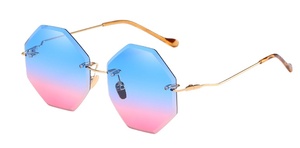 2025 nouveau rétro <span class=keywords><strong>Amazon</strong></span> vente chaude nouvelle mode couleur marine sans cadre femmes dames mode Zigzag bras tendance <span class=keywords><strong>lunettes</strong></span> <span class=keywords><strong>de</strong></span> <span class=keywords><strong>soleil</strong></span> personnalisées - Product Image 2