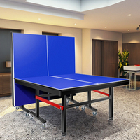 Vente en gros de table de ping-pong d'intérieur pliable professionnel équipement de fitness à domicile pour le sport ensemble de tennis de table à vendre
