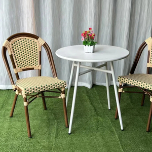 All Weather Aluminum <strong>Wicker</strong> Outdoor Dining Furniture Backyard Caf&eacute; Terrace Bistro Sun Resistant Premium Rattan <strong>Table</strong> <strong>and</strong> <strong>Chair</strong> - Product Image 4