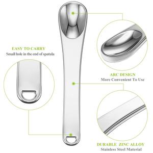 Mini spatule cosmétique pour le visage avec logo personnalisé, cuillère dorée, tendance actuelle - Product Image 2