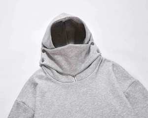 H5549 Fabricante de Ropa para Hombre, Sudaderas con Capucha Ninja Personalizadas de Mezcla de Algodón de 350 Gsm, Sudaderas con Capucha de Media Máscara para Hombre - Product Image 5