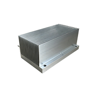 Dissipateur thermique en aluminium extrudé avec patins de fixation externes, profil de ailettes haute performance pour unité d'onduleur photovoltaïque