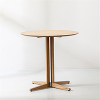 Mobilier de cuisine moderne 2 places, vente en gros, Table à manger ronde en bois naturel avec chaises