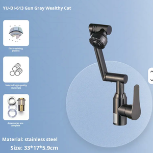 Grifo de Cocina Universal Giratorio de Latón AOWE, Moderno y Sencillo, de un Solo Orificio, con Válvula de Cerámica para Agua Fría y Caliente, Montado en el Encimera - Product Image 5