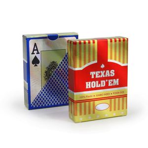 Cartas de Póker de Plástico PVC Tamaño Bridge, Diseño Personalizado, Rojo/Azul, Estilo Statesman - Product Image 2
