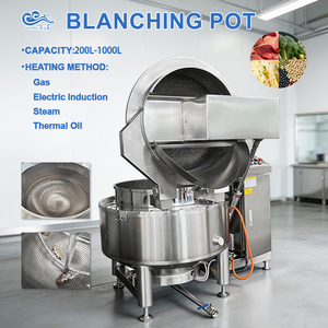 Olla <span class=keywords><strong>de</strong></span> blanqueo industrial con cesta filtrante 200L-1000L, equipo <span class=keywords><strong>de</strong></span> cocción para patatas, champiñones, camarones, <span class=keywords><strong>pulpo</strong></span> y salchichas - Product Image 1