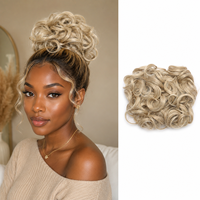 Perruque bouclée française en fibre synthétique, texture douce et légère, résistante à la chaleur, alternative au cheveu humain, emballage personnalisé, vente chaude