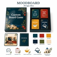 Jeu de société d'entraînement aux allergènes alimentaires personnalisé, jeu de cartes imprimé multicolore en papier recyclable pour la communication en restaurant et le jeu de rôle