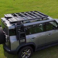 Plateforme de toit modifiée Jetour Traveler/ShanHai T2 en alliage d'aluminium, nouvelle échelle latérale d'accès, kit d'installation à vis noires