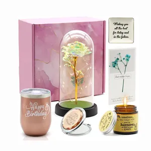 Romantic Birthday Gifts for Wife girlfriend Sisters Best Friend Ideas Rose Gift Set for Women Valentine's Day present