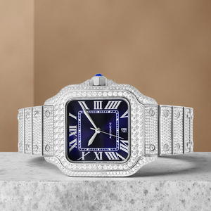 Reloj OEM para Hombre VVS1 Moissanite, Reloj de Pulsera Cuadrado de 40 mm, Resistente al Agua 50 m, Fecha Automática, Estilo Hip Hop, Joyería Brillante - Product Image 2