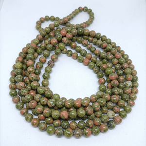 Natural Unakite High Quality 8MM Beads Crystal Stone Healing Stone 45 Beads String Jewelry From Gujarat RAIS AGATE - Product Image 1