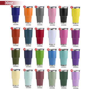 Gobelets isothermes portables en acier inoxydable personnalisés de 20 oz et 30 oz, noirs, à double paroi, pour le voyage et le café - Product Image 3