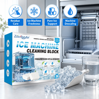 Bloc de nettoyage pour machine à glaçons ZouRunAn, 36 comprimés, fabrication OEM, étiquette privée, emballage personnalisé, capacité de production en vrac, approvisionnement en gros