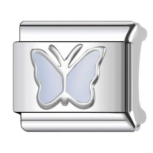 9Mm Single-Section Italian Module Stainless Steel Dripping <b>Butterfly</b> Random Combination Splicing DIY - Product Image 2