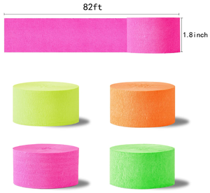 Neon <strong>Crepe</strong> <strong>Paper</strong> Roll 45g <strong>Italian</strong> <strong>Crepe</strong> <strong>Paper</strong> Neon 25m Pastel <strong>Crepe</strong> Streamers <strong>Paper</strong> - Product Image 2